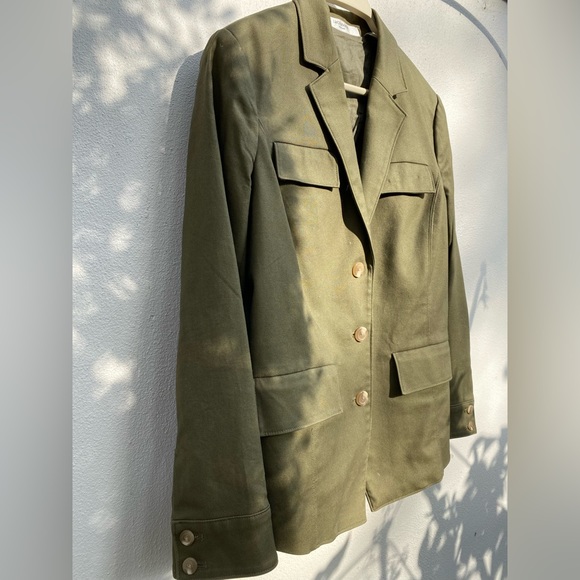 Liz Claiborne Military Style Olive Green Women’s Jacket Size 12P(fits size small - Picture 13 of 15